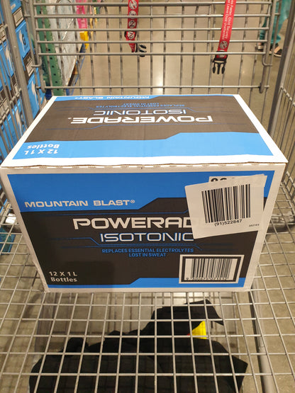 Powerade Mountain Blast Energy Drink Side Box Image