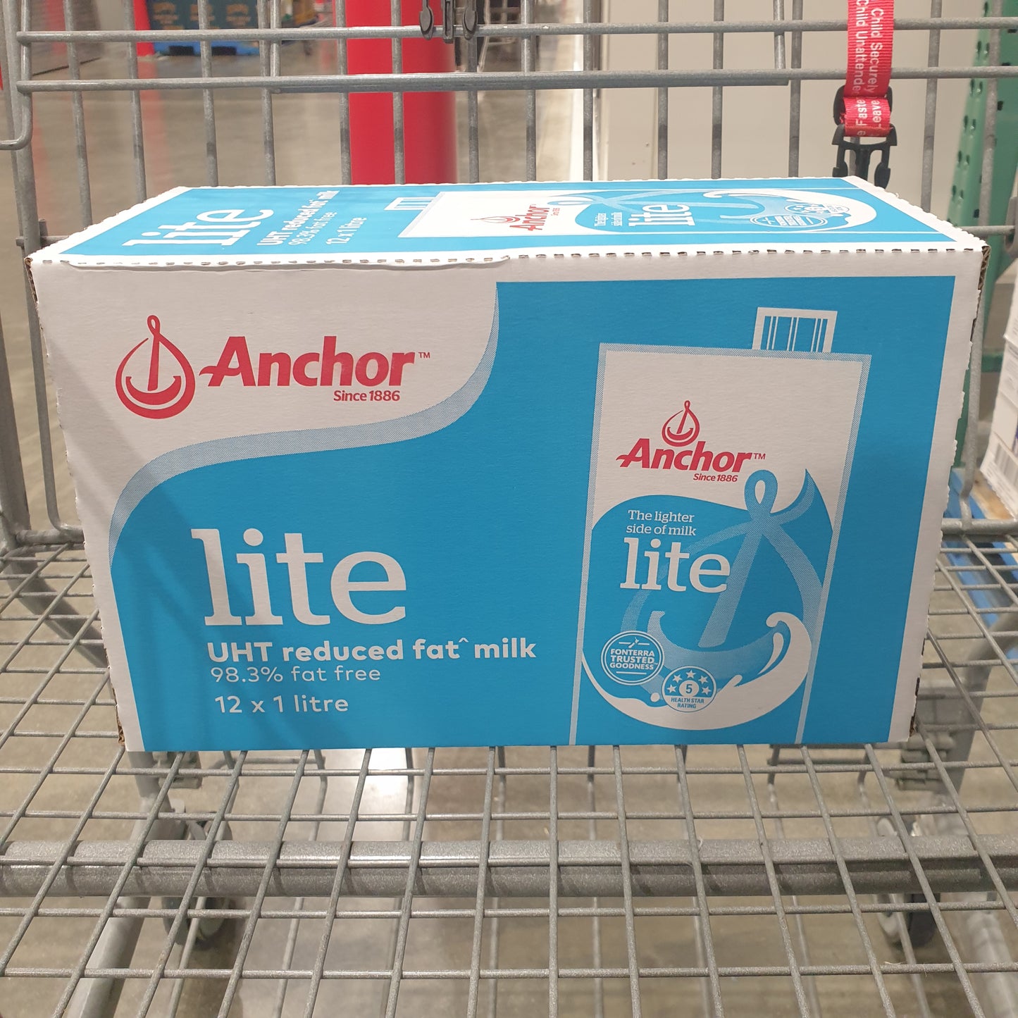 Anchor UHT Lite Milk - 12 x 1L  Front Image Box Boxed Gifts Co. NZ