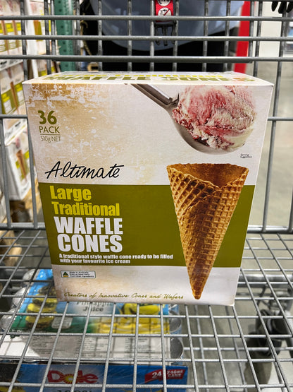 Altimate Large Traditional Waffle Cones - 510g