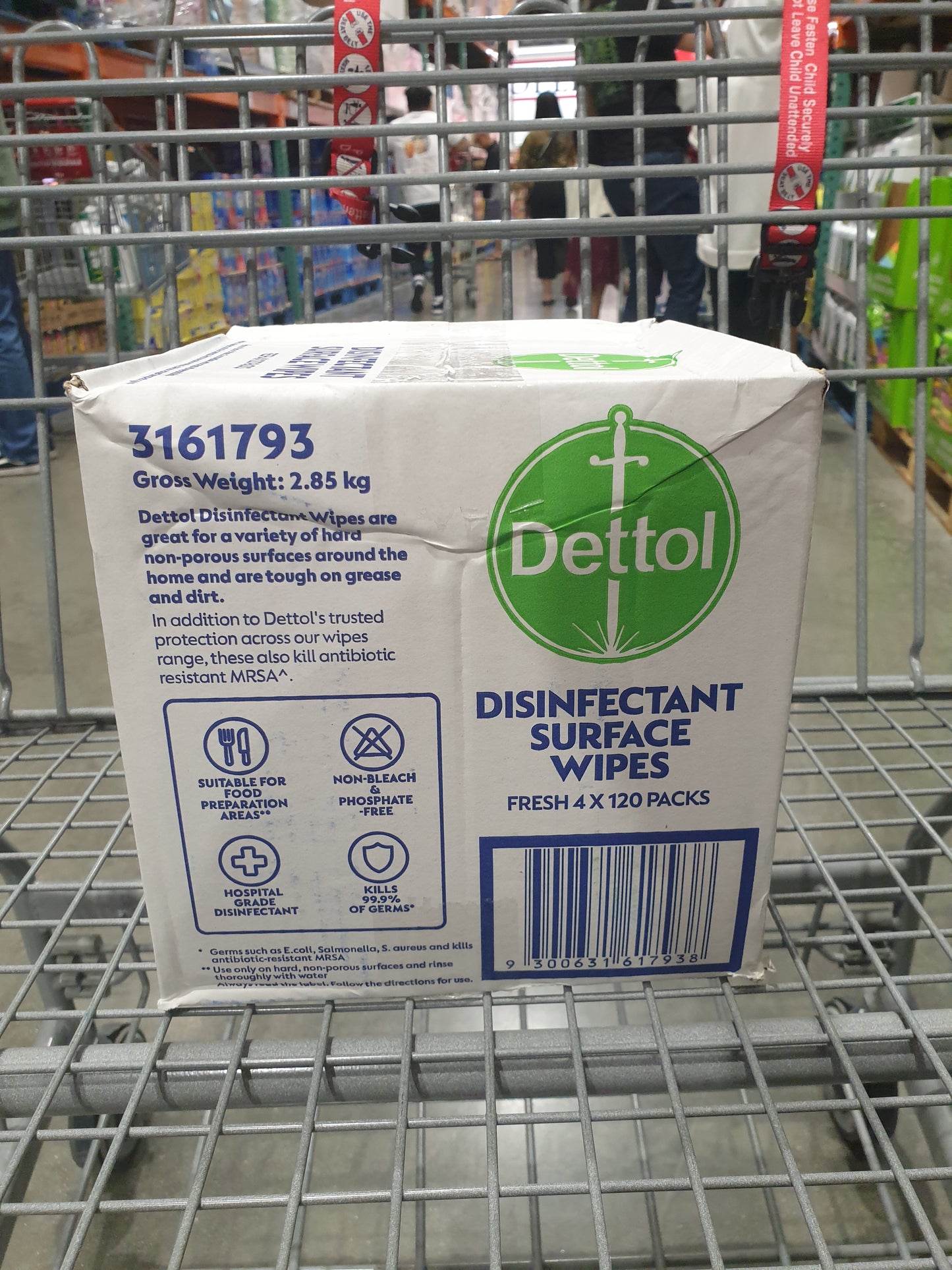 Dettol Disinfectant Surface Wipes - 4 x 120 pack