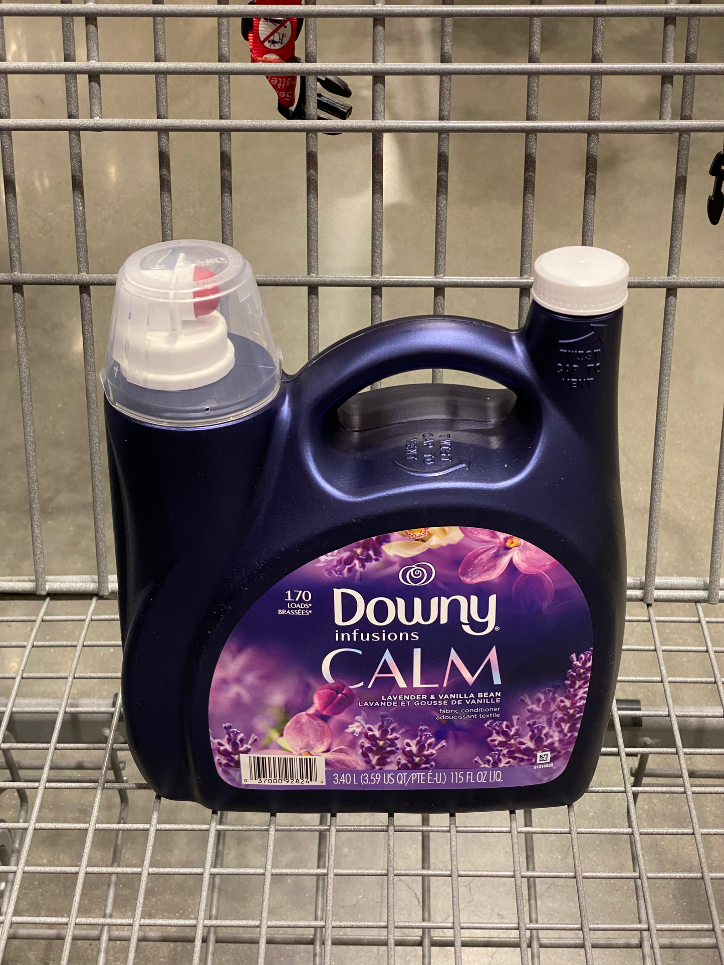 Downy Infusions Calm Lavender & Vanilla Laundry Fabric Softener Liquid, Laundry Detergents, Front