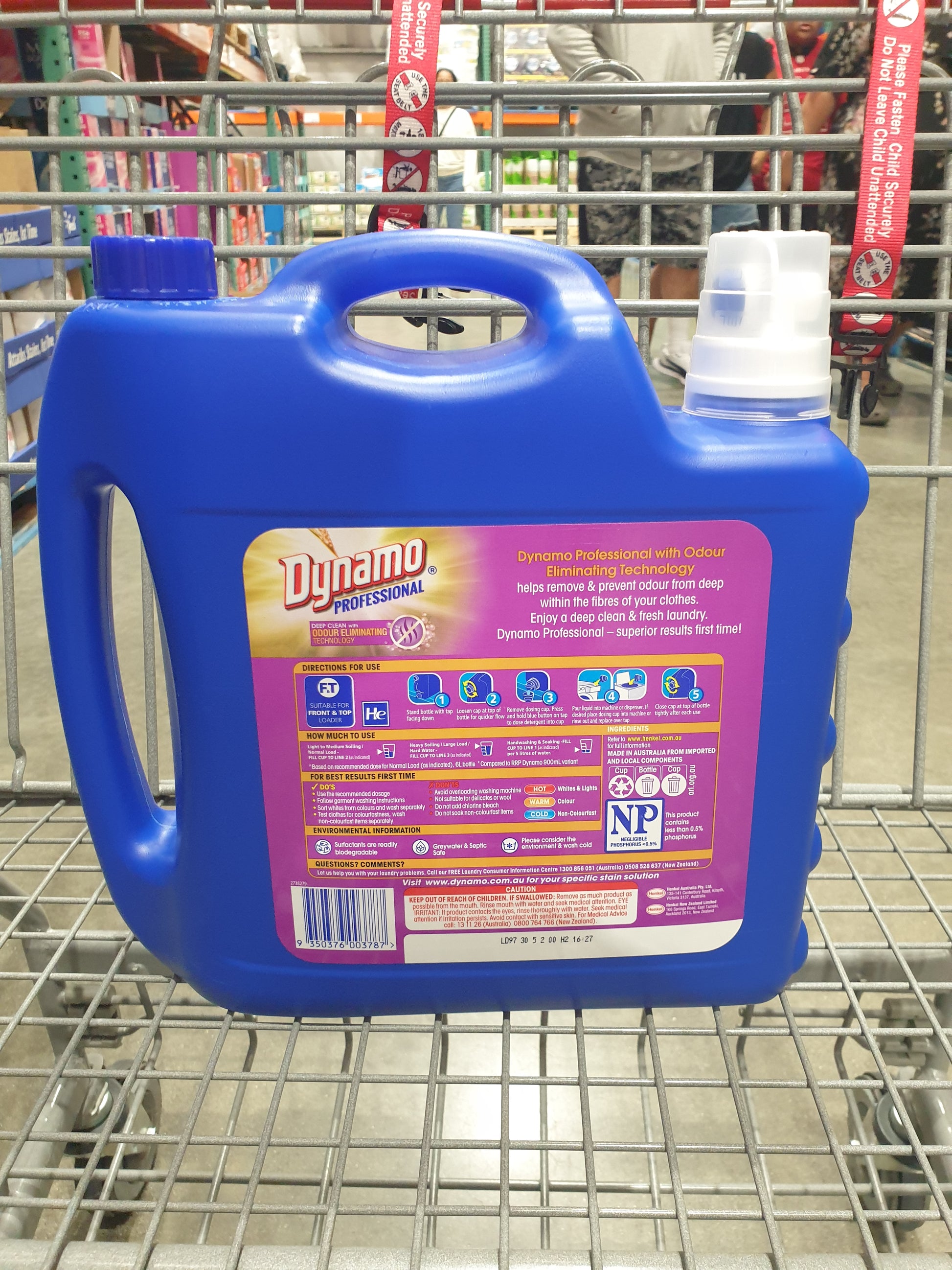 Dynamo Professional Odour Eliminating Laundry Detergent Liquid, costco online shopping,back