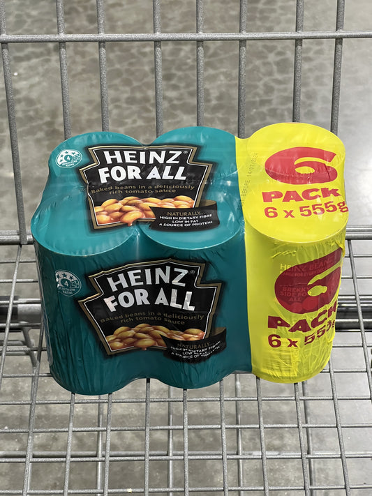 Heinz Baked Beans, 6 x 555g