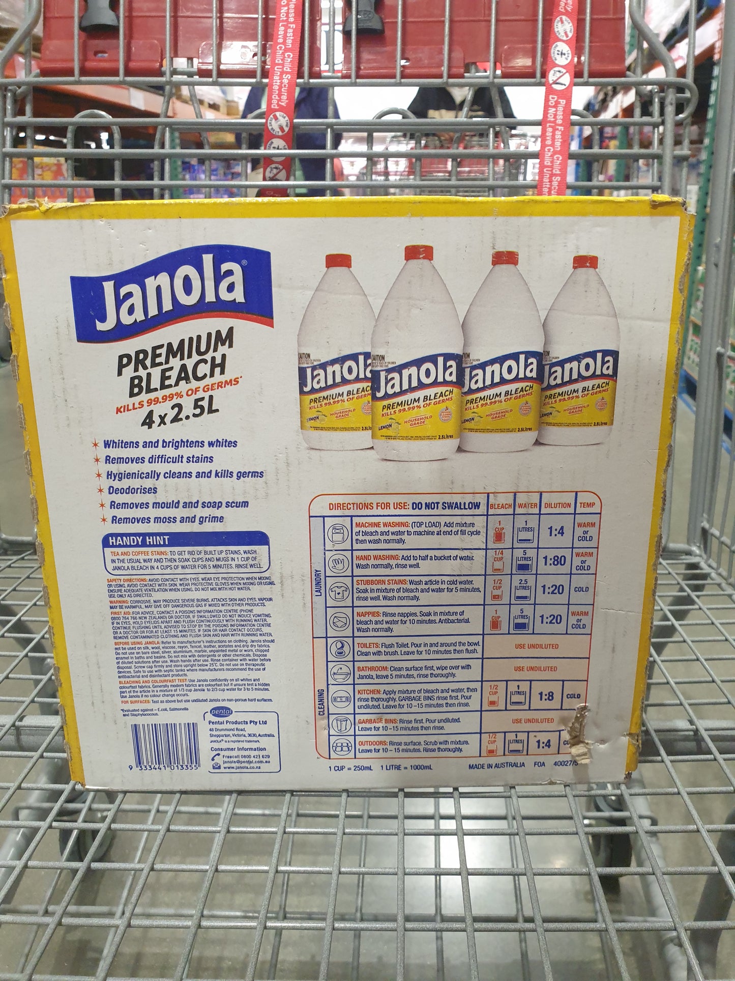 Janola Premium Bleach Lemon - 4 x 2.5L