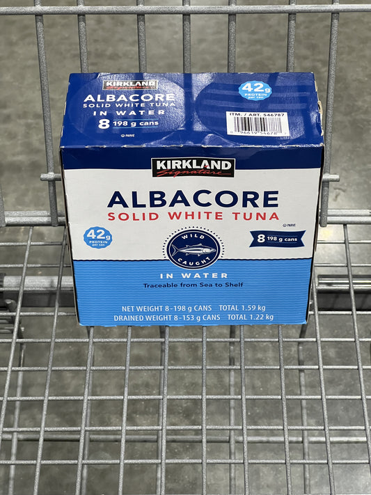 Kirkland Signature Solid White Abacore Tuna, 8 x 198g