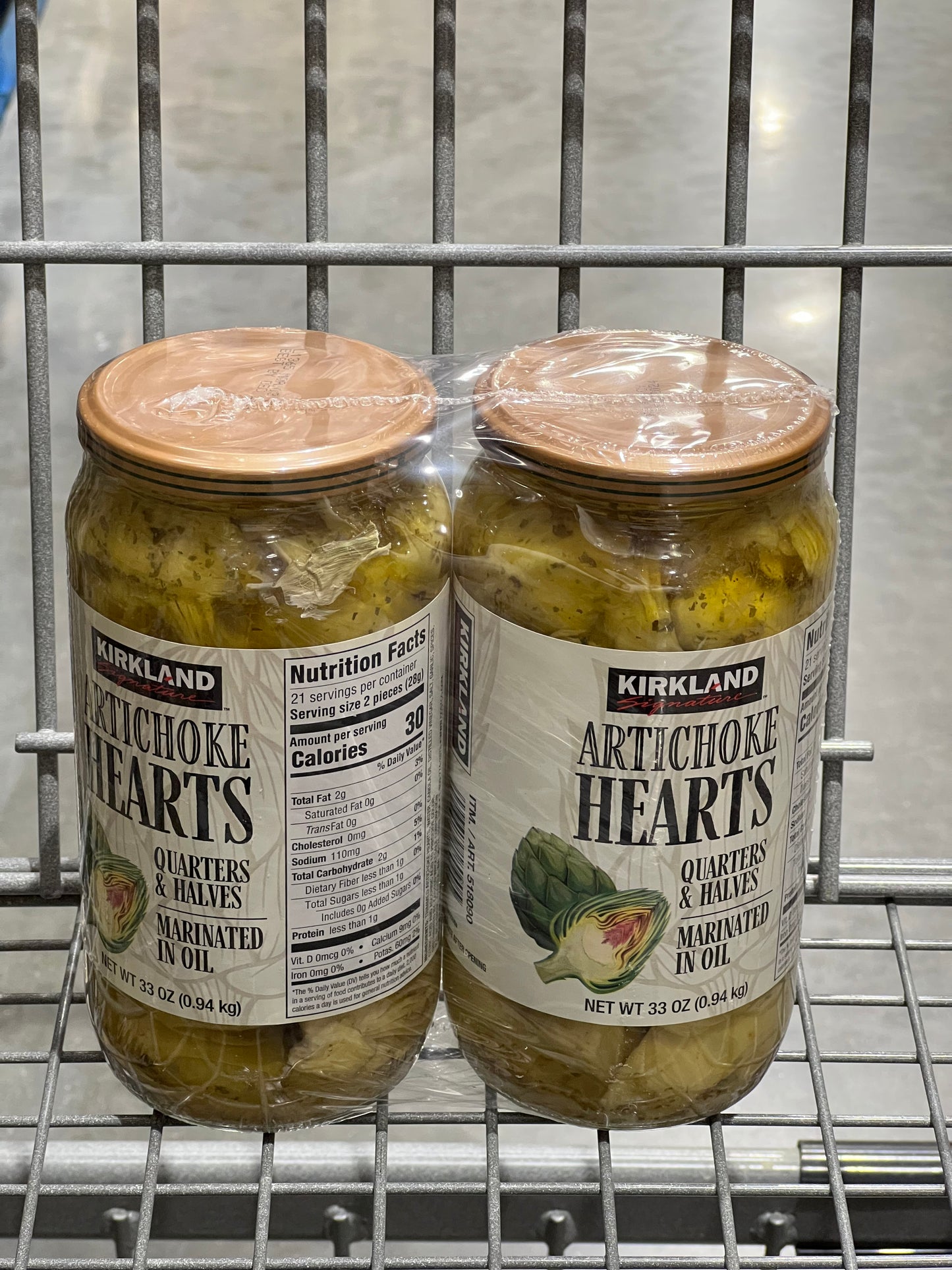 Kirkland Signature Artichoke Hearts, 2 x 940g