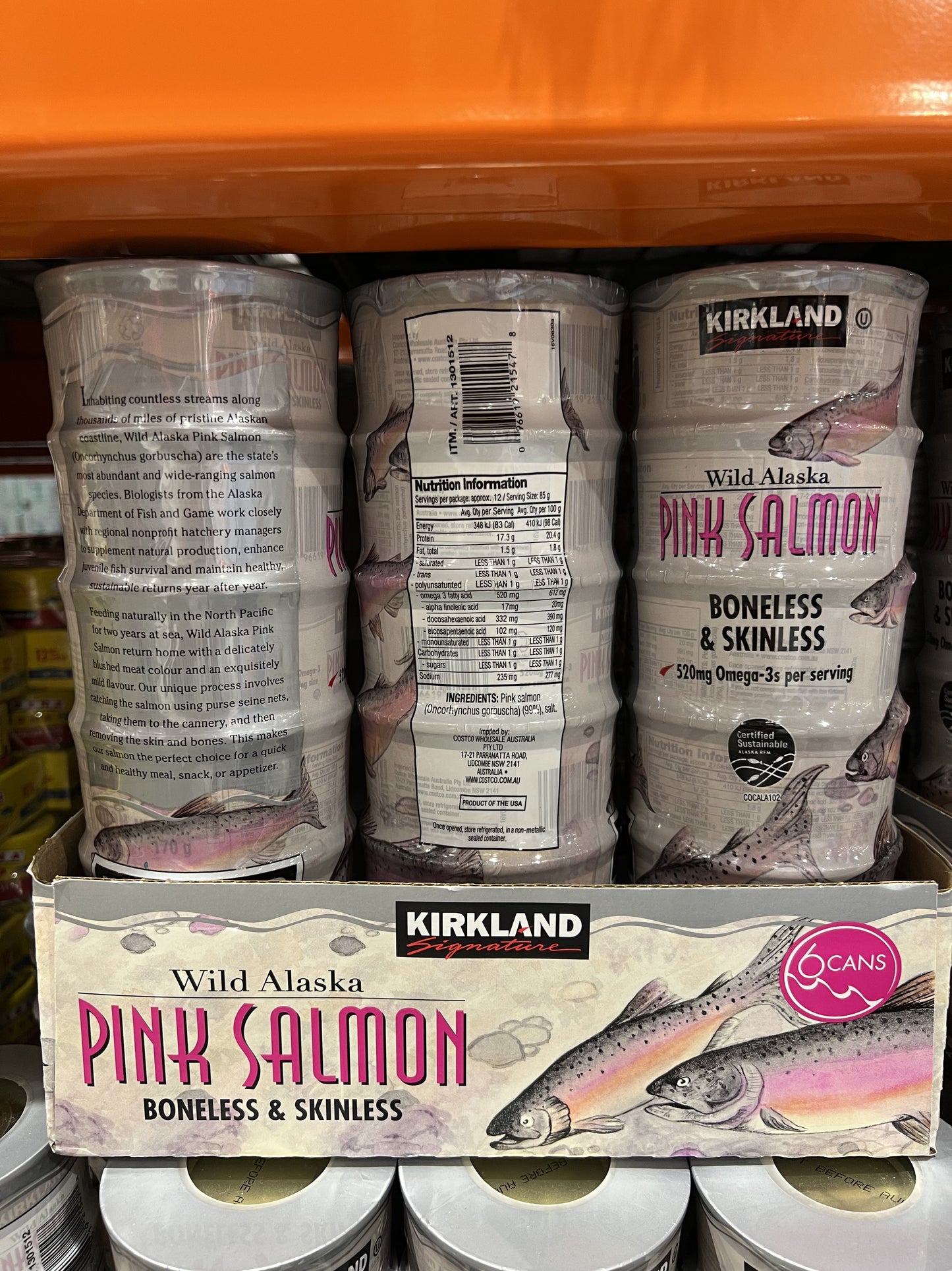 Kirkland Signature Wild Alaska Pink Salmon, 6 x 170g