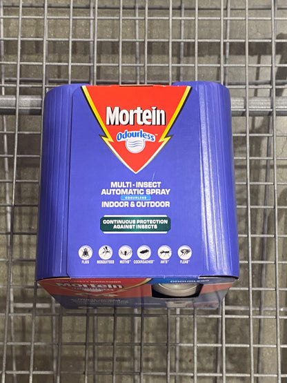 Mortein Odourless Automatic Insect Control Spray Gadget + Refills 3 x 154g