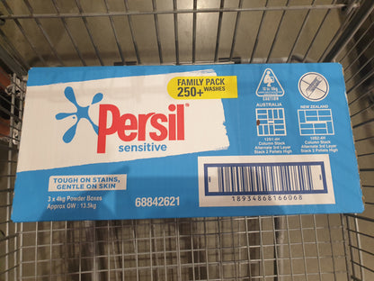 Persil Sensitive F&T Laundry Powder - 3 x 4kg