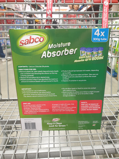 Sabco Moisture Absorber Tub - 4 x 300g