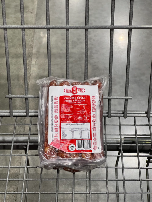 Wing Wing Chinese Style Sausage, 3 x 250g