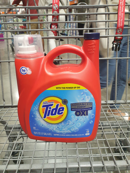 Tide Oxi Advanced Power Laundry Liquid, laundry detergent, costco online shopping, front