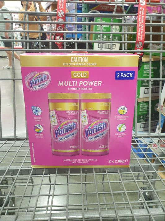 Vanish Napisan Gold Multi Power Stain Remover & Laundry Booster Powder - 2 x 2kg